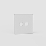 Single 2x Switch Plate EU - Clear