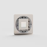 Single Keystone Switch Plate in Polished Nickel EU - Single Keystone Light Switch Plate in Polished Nickel on White Background