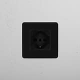 Bipasso socket in Bronze Black Finish on White Background