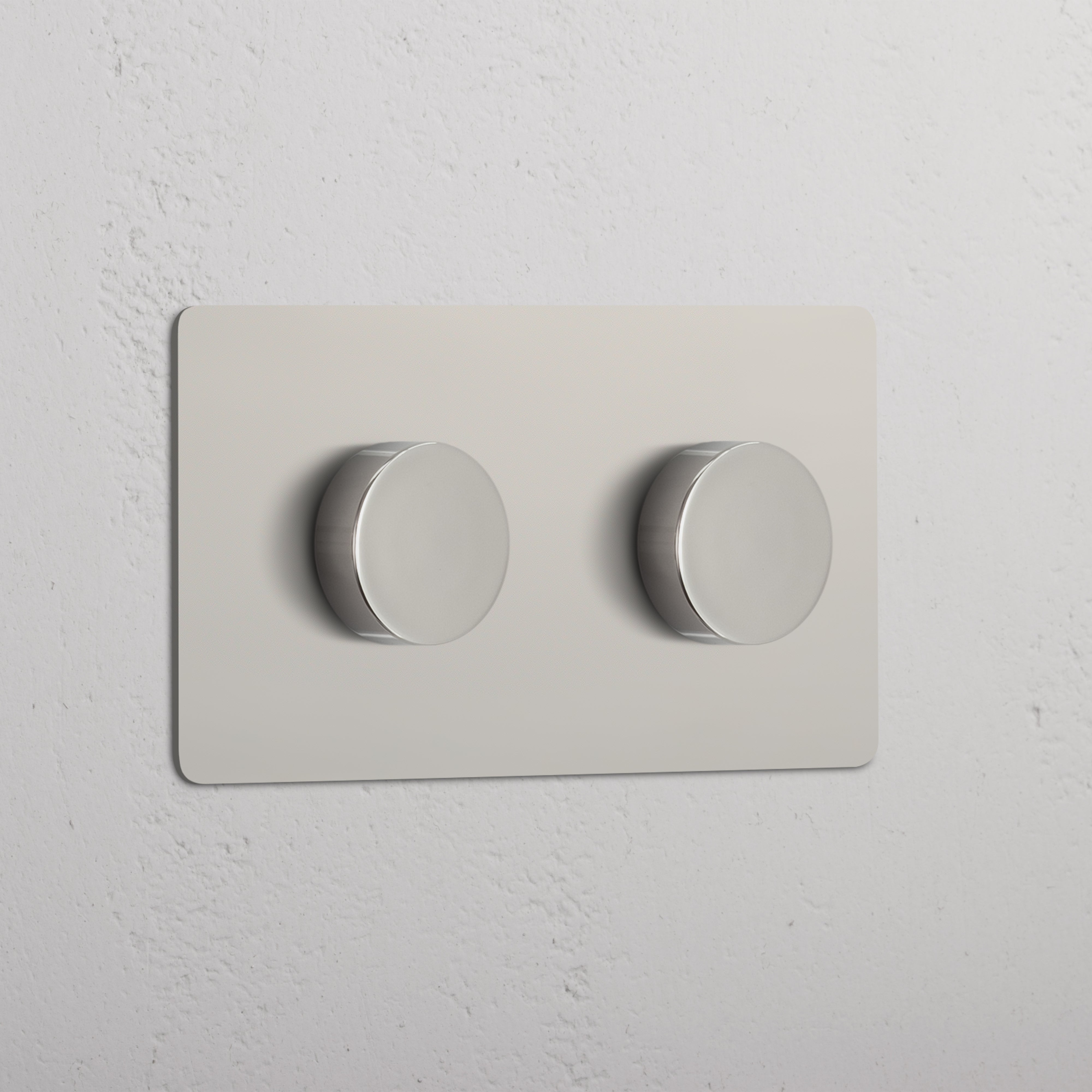 Double Dimmer Switch in Polished Nickel - Adjustable Dual Light Control Switch