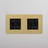 Double 4x Bipasso Module - Antique Brass Black