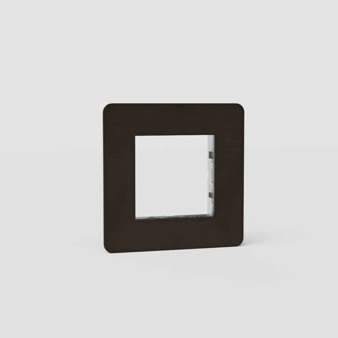 Single 45mm Switch Plate EU in Classic Bronze - Sleek Light Switch Gear