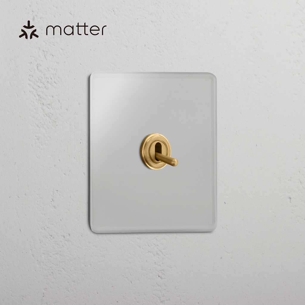 Single Smart Retractive Toggle Switch – Clear Antique Brass
