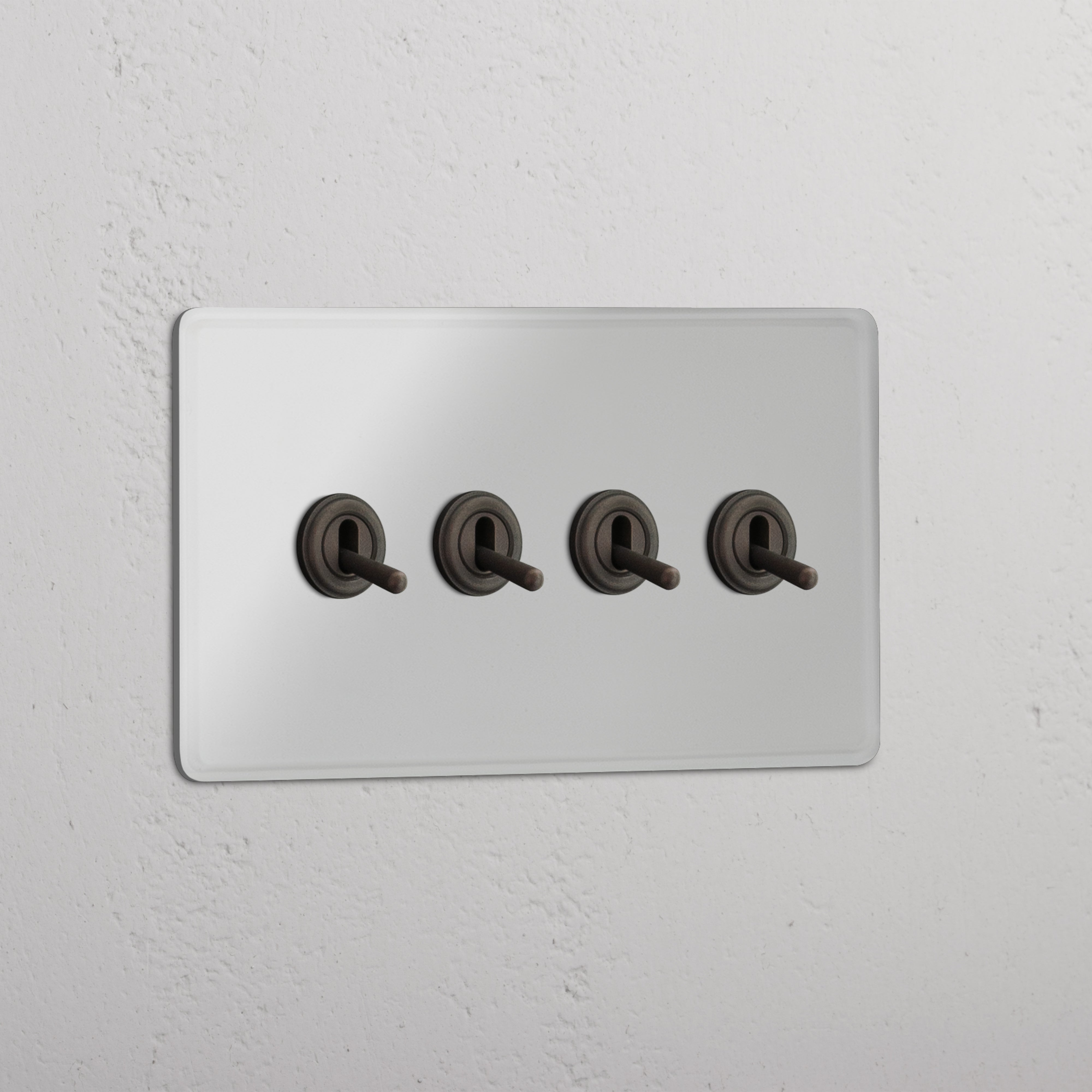 Four-Levers Double Toggle Switch in Clear Bronze - Advanced Light Control Accessory