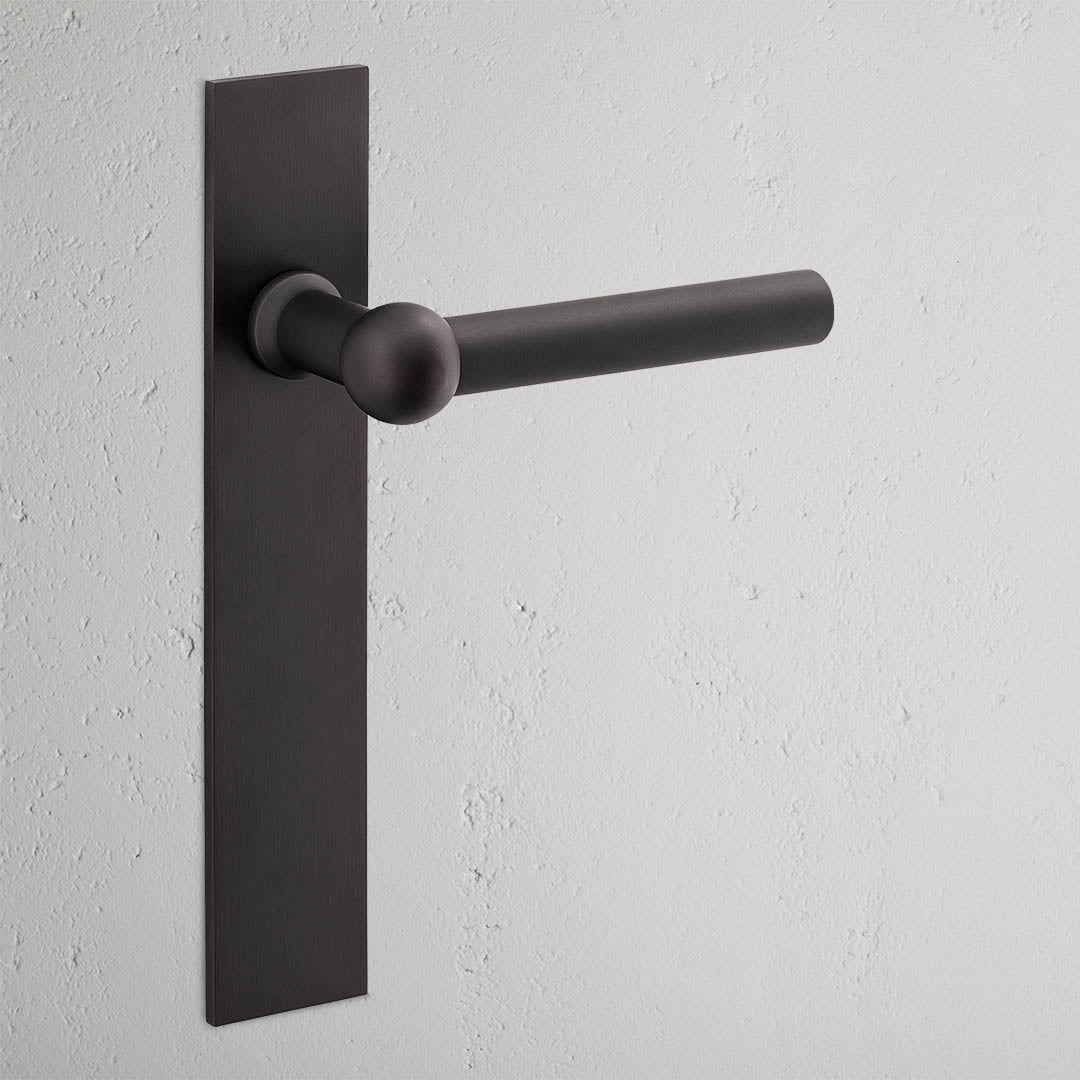 Harper Long Plate Sprung Door Handle - Bronze