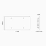 Double Blank Plate - Clear White