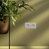 Double 2x French Power Module Round - Polished Nickel White