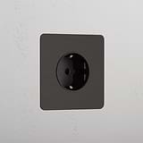 Single Schuko Module - Bronze Black