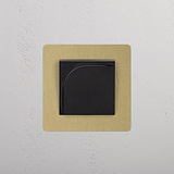 Single Hotel Key Card Switch - Antique Brass Black