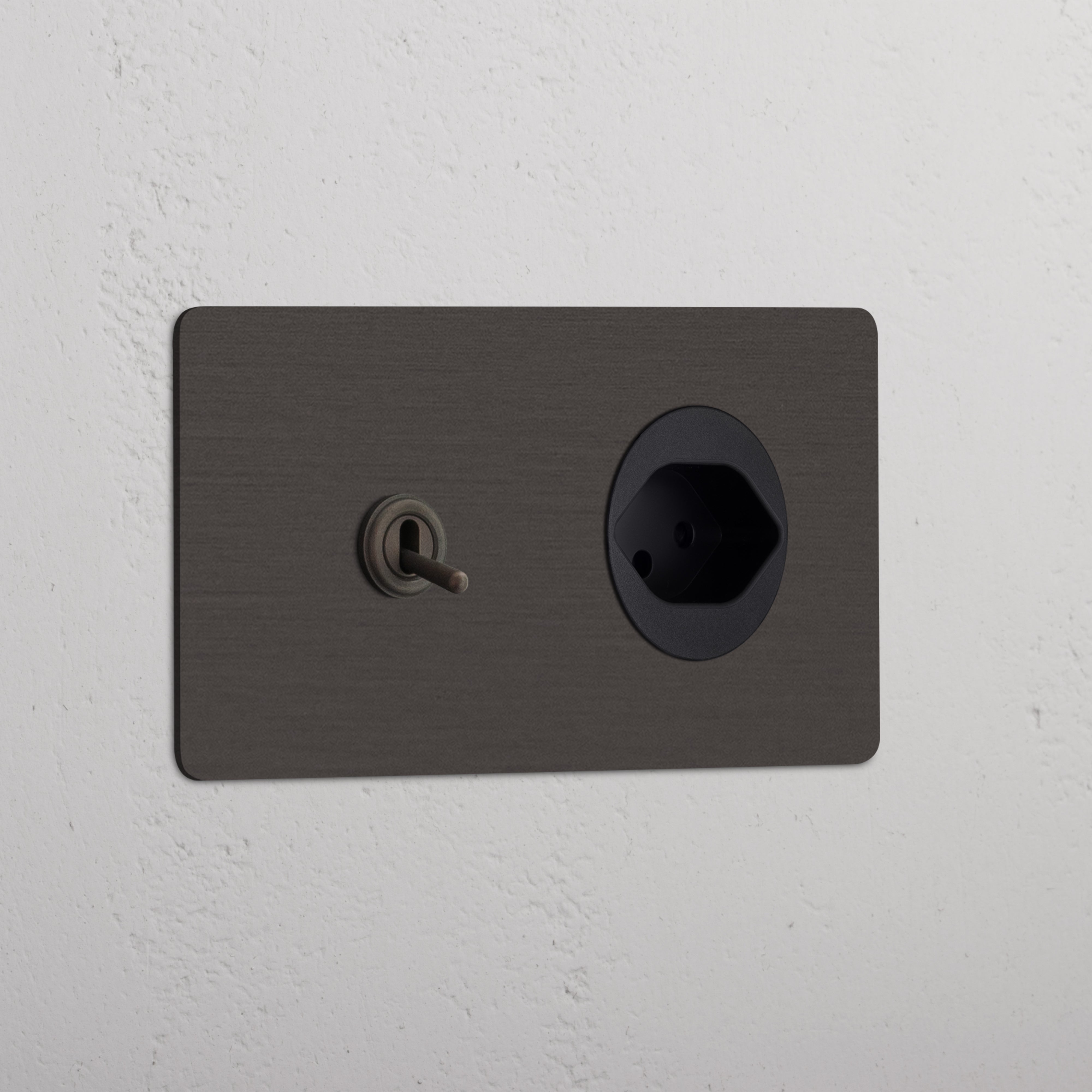 Double Toggle & Swiss Module Round - Bronze Black  
