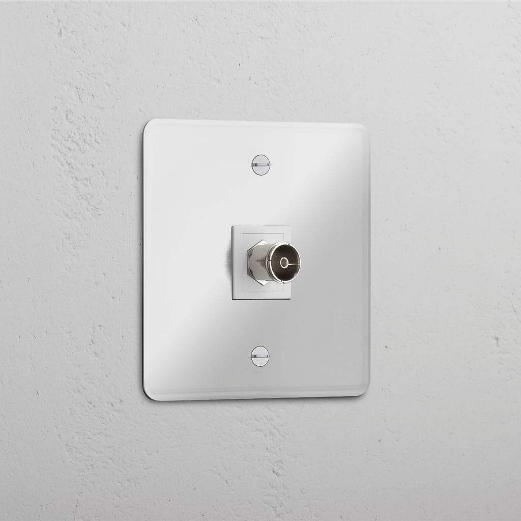 Clear White Single TV Module - Quality Television Signal Accessory