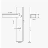 Harper Long Plate Sprung Door Handle & Thumbturn – Bronze 
