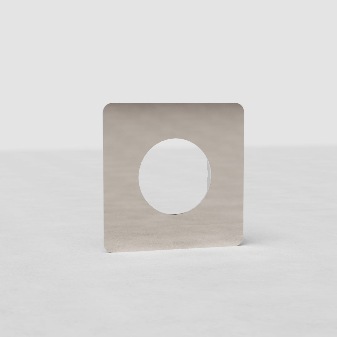 Single Module Plate Round EU - Polished Nickel