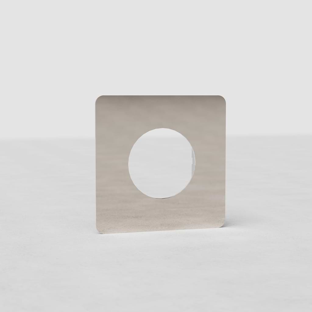 Single Module Plate Round EU - Polished Nickel