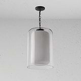 Windsor Large Pendant Light Opal Glass - Bronze
