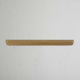 Oxford Edge Pull Handle 224mm Antique Brass Finish on White Background Front Facing