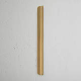 Oxford Edge Pull Handle 224mm Antique Brass Finish on White Background at an Angle