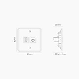 Single RJ45 & HDMI Module - Clear White