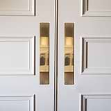 Harper Push Plate 400mm - Antique Brass