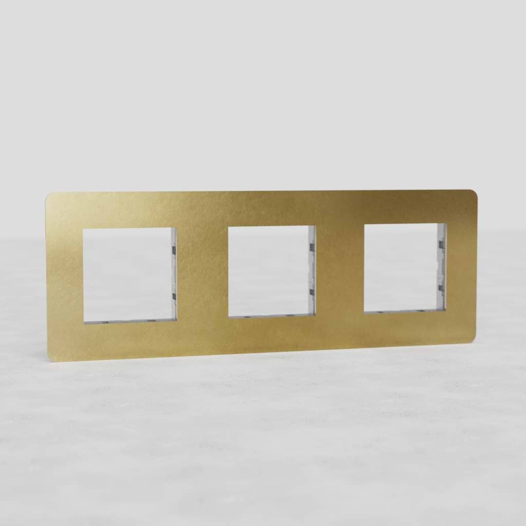 Triple 45mm Switch Plate in Antique Brass - Classic EU Home Accessory