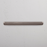 Oxford Edge Pull Handle 224mm Polished Nickel Finish on White Background at an Angle