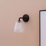 Richmond Medium Wall Light Fluted Glass - Bronze Front Facing