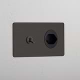Double Toggle & Swiss Module Round - Bronze Black  