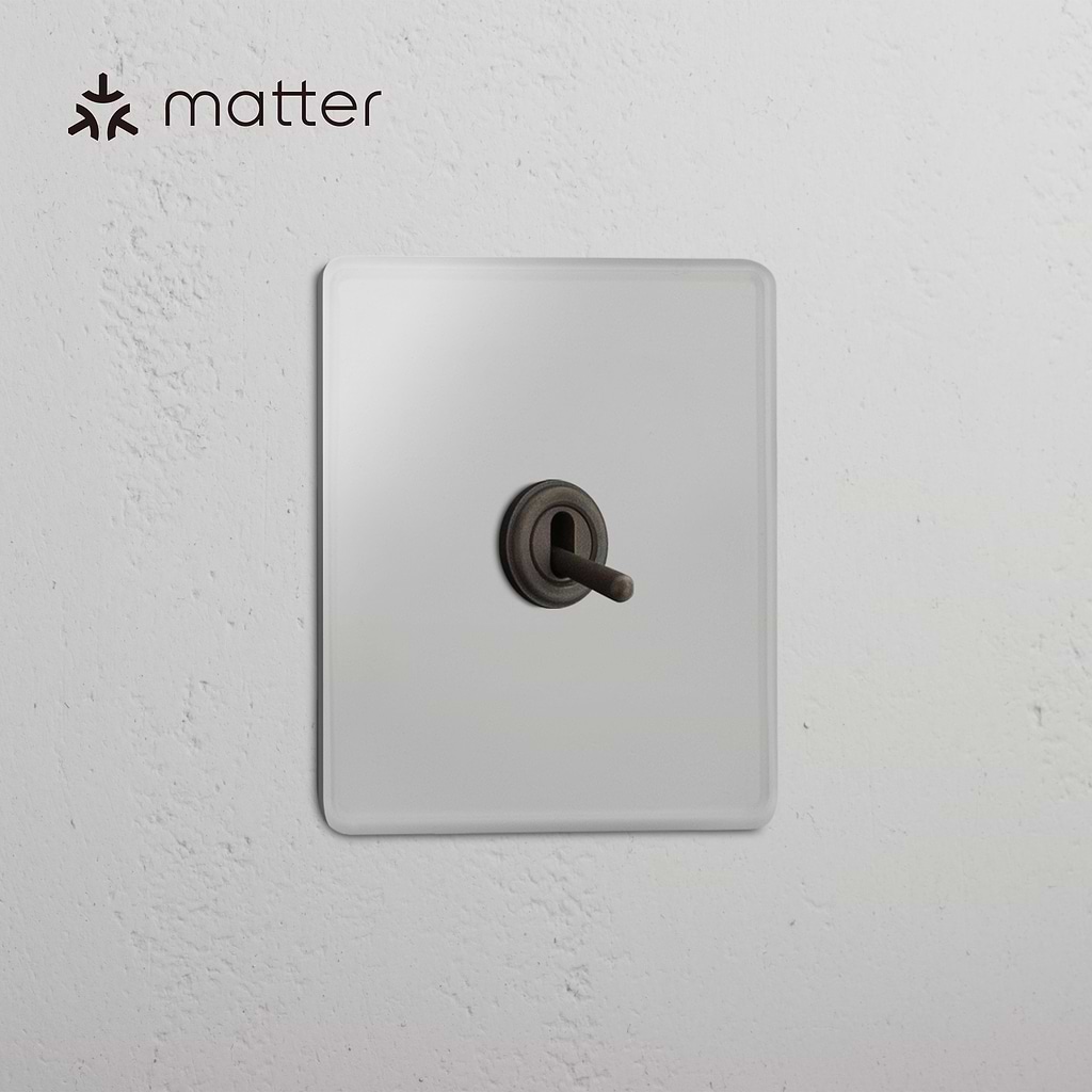 Single Smart Retractive Toggle Switch – Clear Bronze