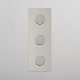 Triple 3x Vertical Multiway Dimmer Switch – Polished Nickel