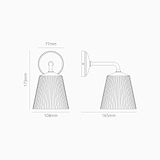 Richmond Small Wall Light Fluted Glass - Antique Brass