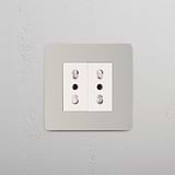 Single 2x Bipasso Module - Polished Nickel White