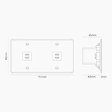 Double 2x USB Module - Clear White