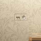 Double 2x Toggle & French Module Round - Clear Antique Brass White 