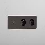 Triple Toggle & 2x French Module Round - Bronze Black 