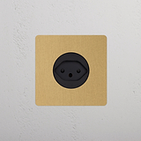 Single Swiss Module Round - Antique Brass Black