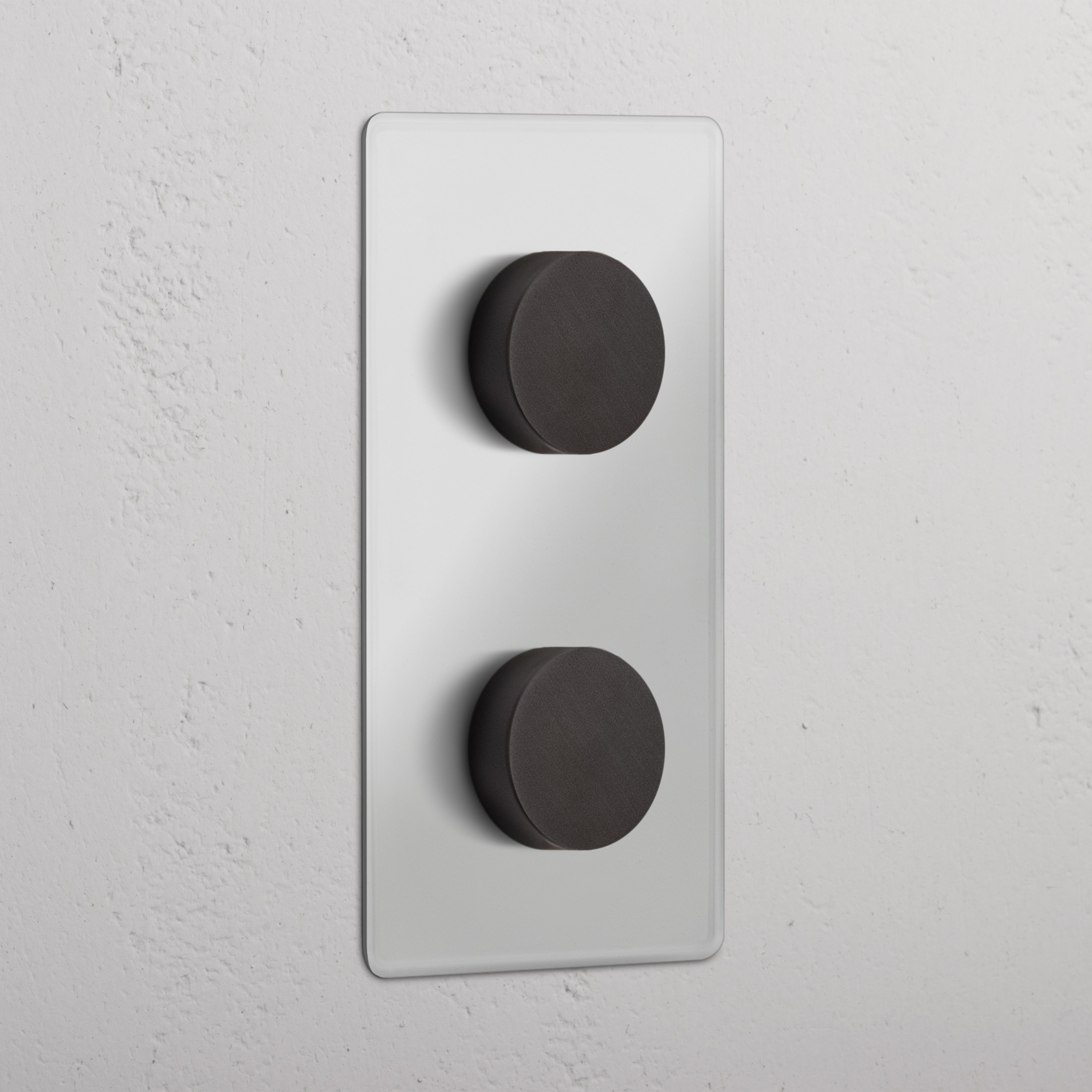 Vertical Double Dimmer Switch in Clear Bronze - Superior Light Management Solution