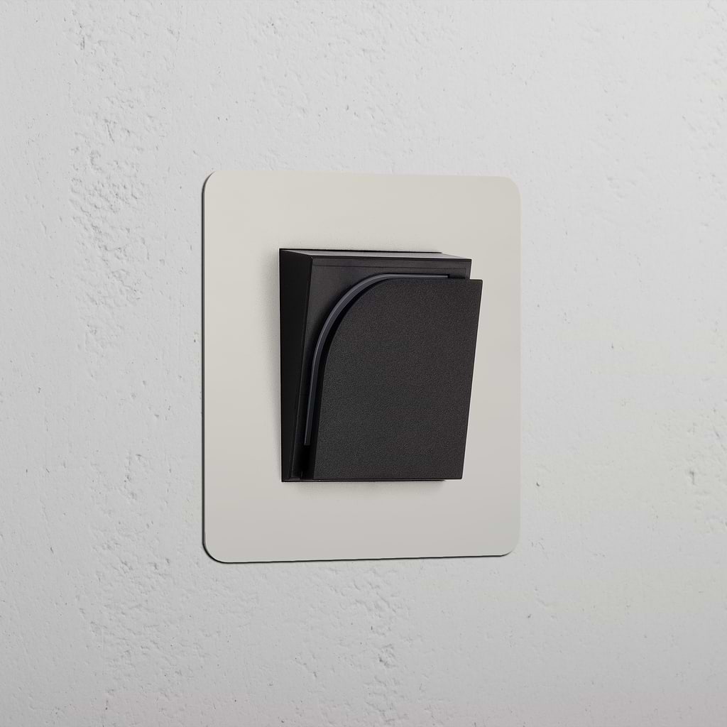 Single Hotel Key Card Switch - Polished Nickel Black