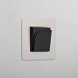 Single Hotel Key Card Switch - Polished Nickel Black