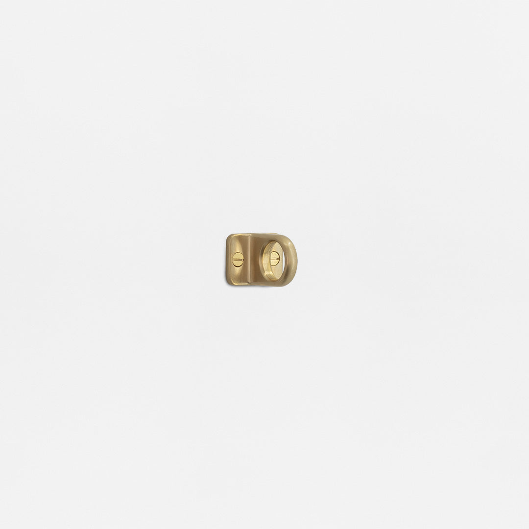 Belmont Single Sash Window Ring Antique Brass Finish on White Background