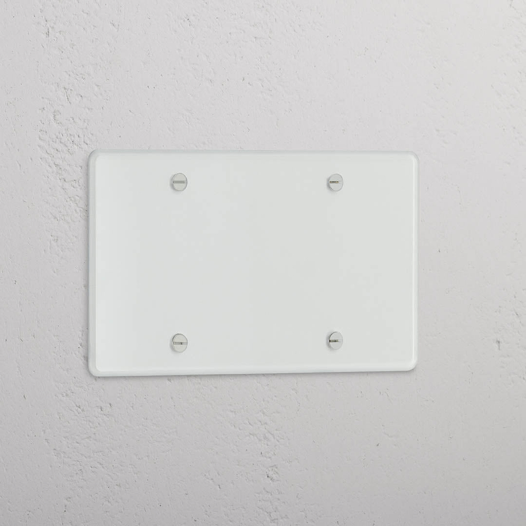 Blank Double Plate in Clear White - Aesthetic Home Decor