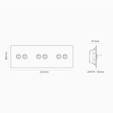 Triple 6x Toggle Switch - Clear Polished Nickel