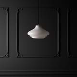 Brookfield Medium Pendant Light Opal Glass - Antique Brass 
