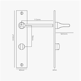 Clayton Long Plate Sprung Door Handle & Thumbturn – Polished Nickel