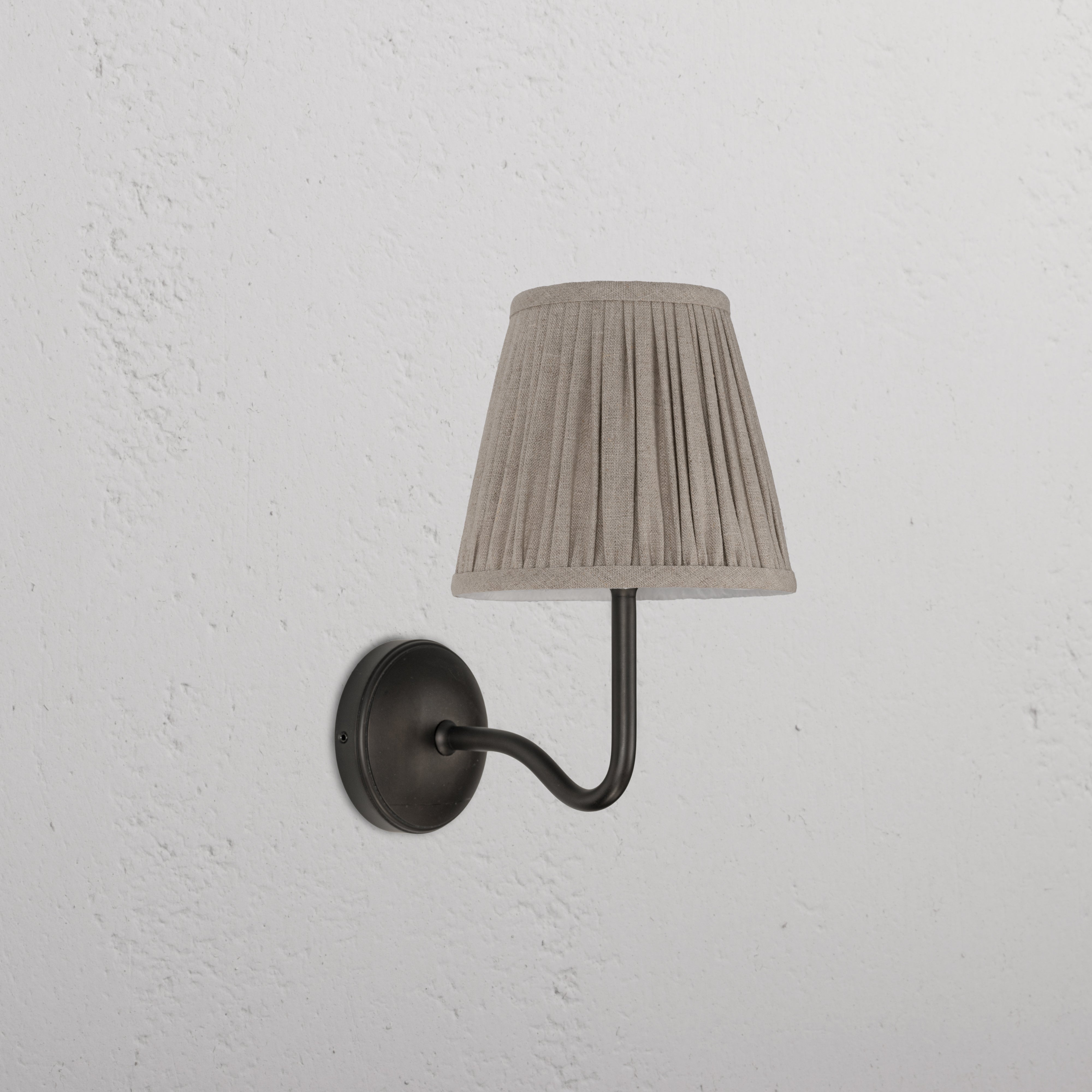 Malvern Medium Wall Light Natural Beige - Bronze 