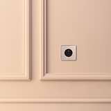 Single French Power Module Round - Polished Nickel Black