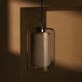 Windsor Medium Pendant Light Opal Glass - Polished Nickel