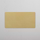Elegant Double Blank Plate in Classic Antique Brass style on White Background