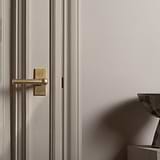 Harper Short Plate Sprung Door Handle – Antique Brass