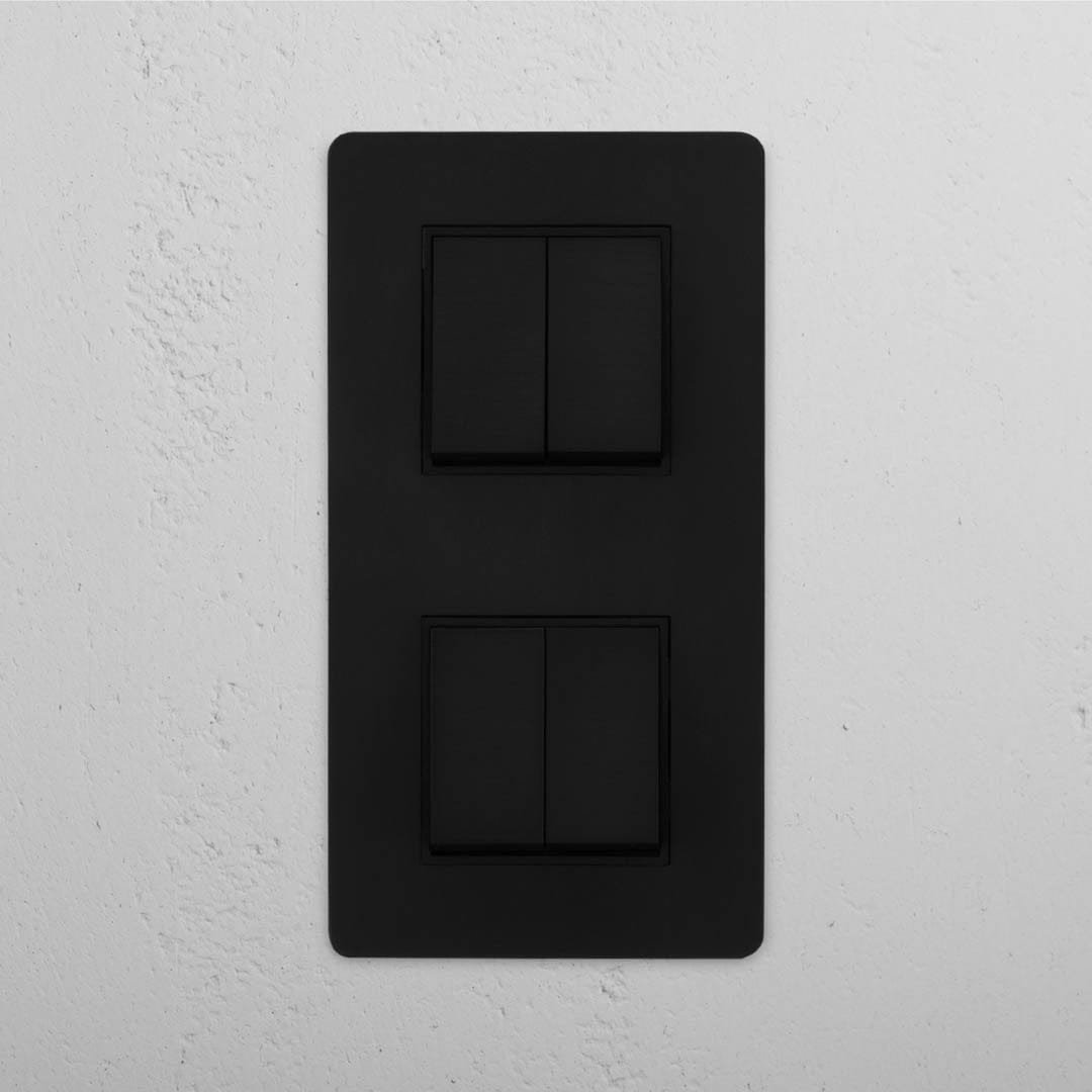 Double 4x Vertical Rocker Switch | Bronze | Switches & Sockets ...