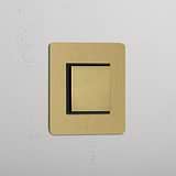 Central Single Rocker Switch in Antique Brass Black